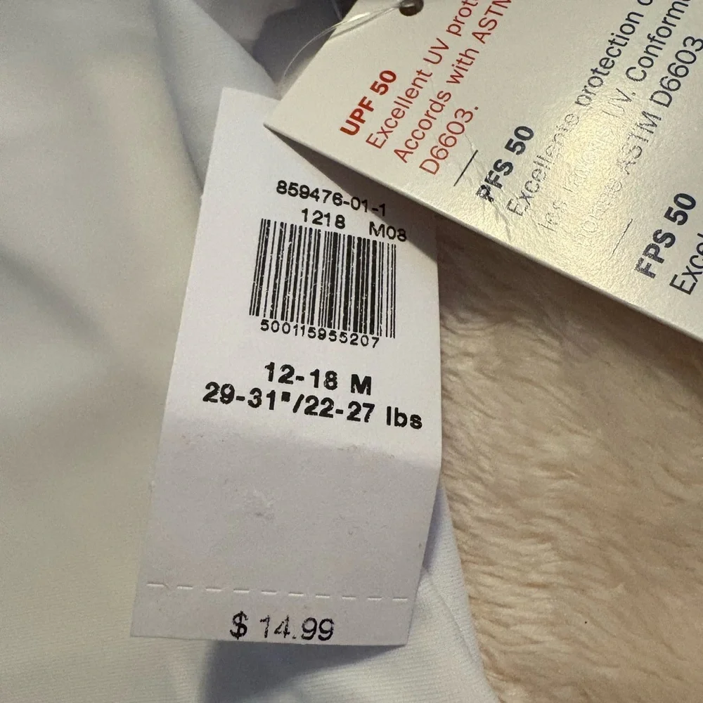 Old Navy White UPF 50 Swim Shirt